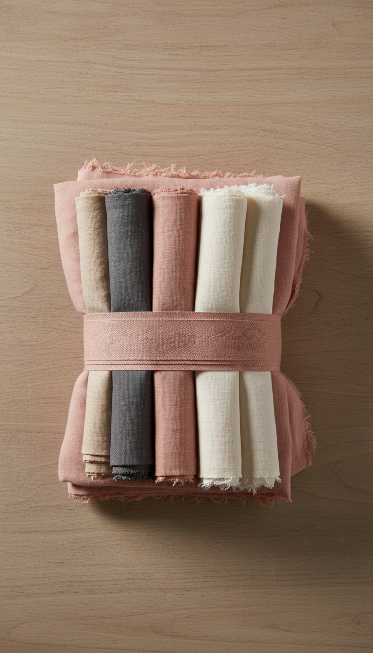 Blush fine cotton Moroccan textile