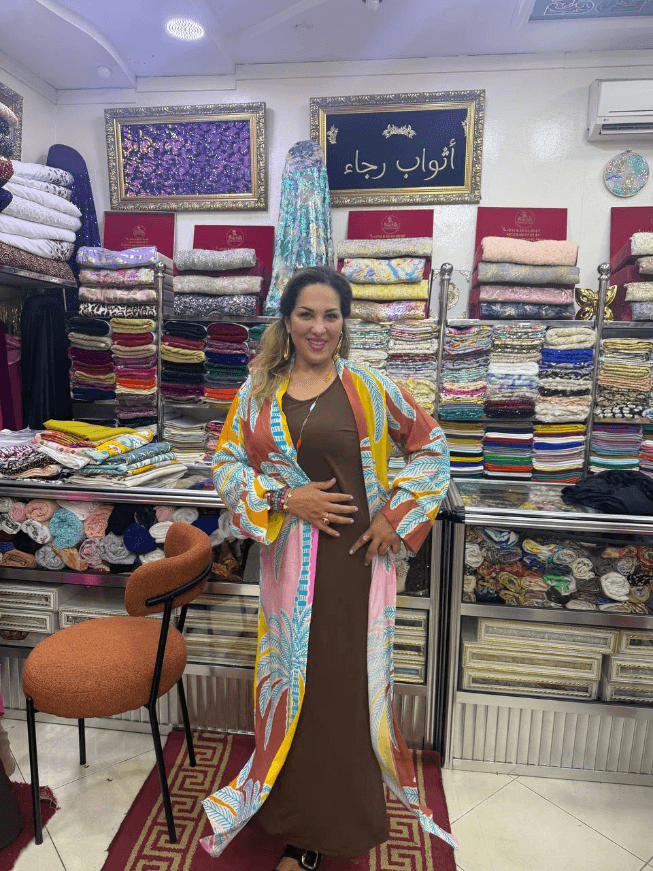 Ensemble Kimono Palmier 100% Lin & Robe Fluide