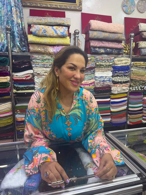 Djellaba Palmier en Coton Satiné