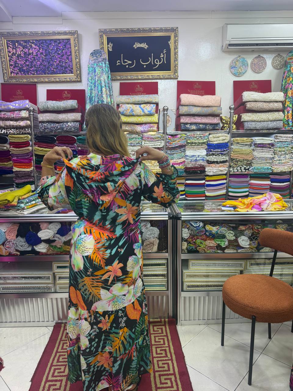 Robe Djellaba Flower 100% Coton
