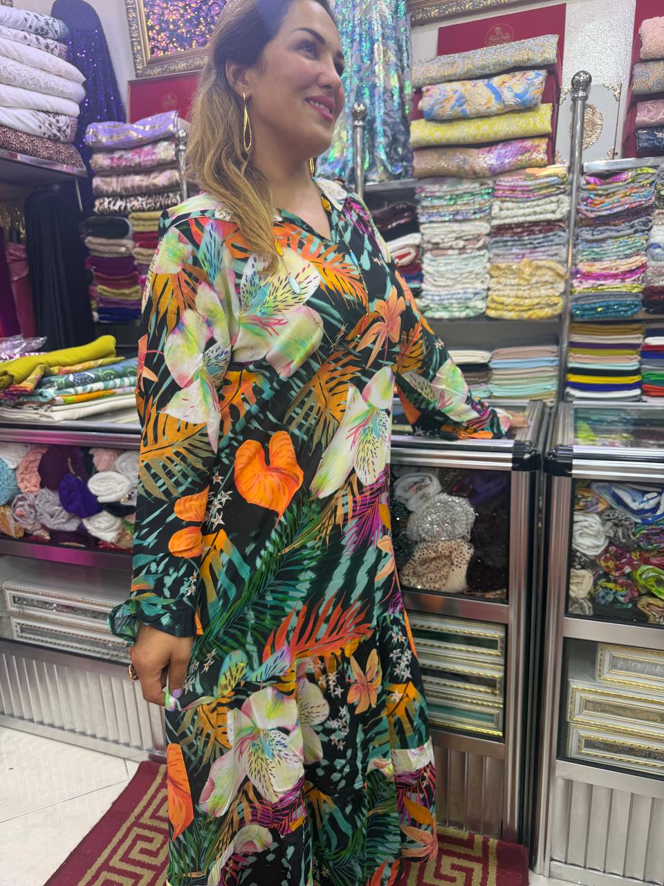 Robe Djellaba Flower 100% Coton